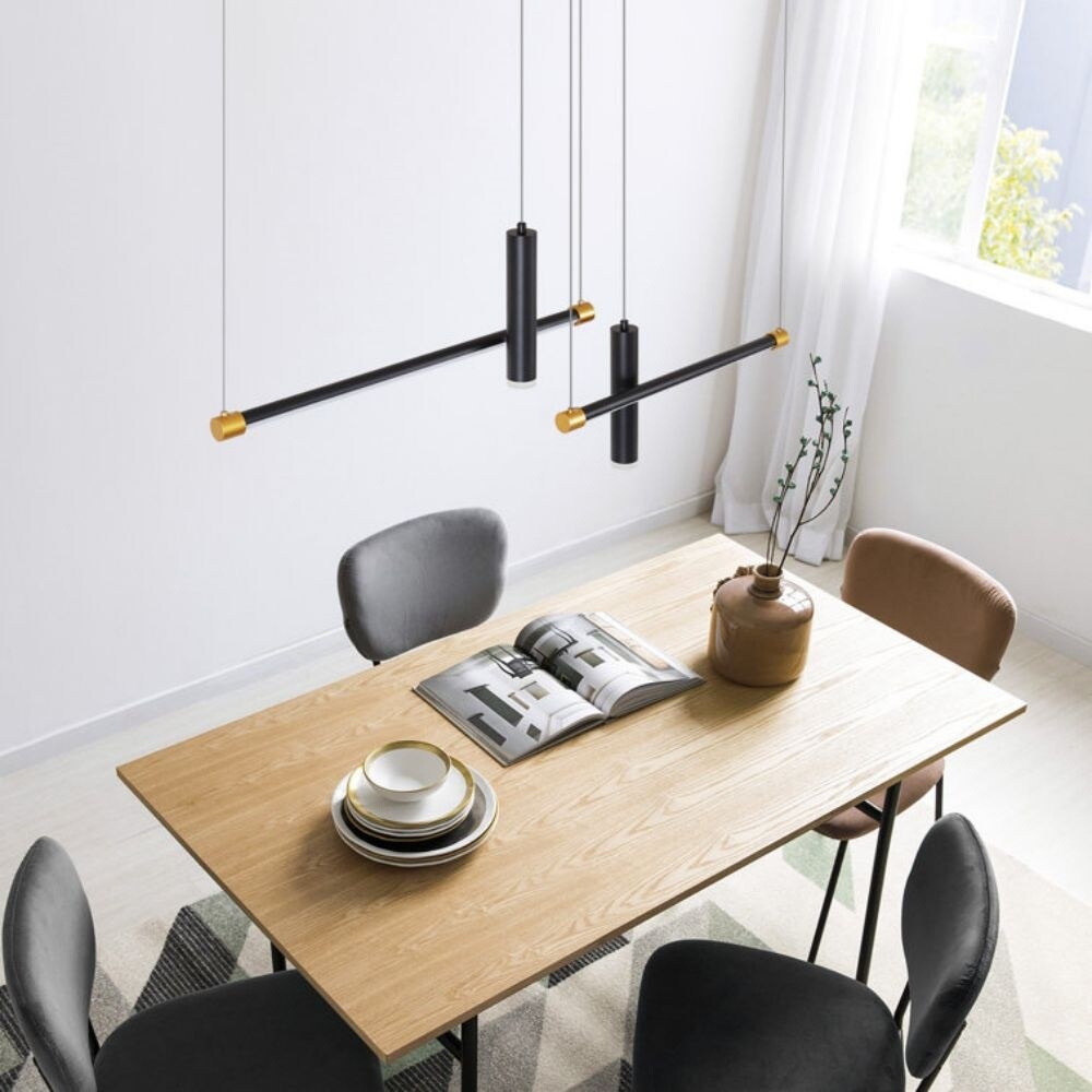 Sleek Dimmable Linear LED Pendant Light for Kitchen Island